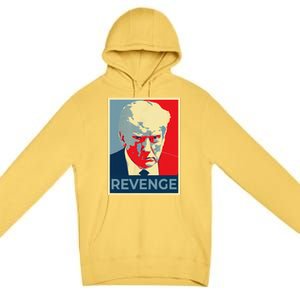 Funny Free Donald Trump Mug Shot Republican Revenge MAGA 2024 Premium Pullover Hoodie