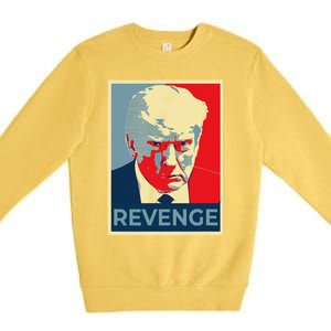 Funny Free Donald Trump Mug Shot Republican Revenge MAGA 2024 Premium Crewneck Sweatshirt