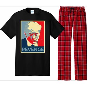 Funny Free Donald Trump Mug Shot Republican Revenge MAGA 2024 Pajama Set