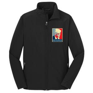 Funny Free Donald Trump Mug Shot Republican Revenge MAGA 2024 Core Soft Shell Jacket