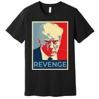 Funny Free Donald Trump Mug Shot Republican Revenge MAGA 2024 Premium T-Shirt