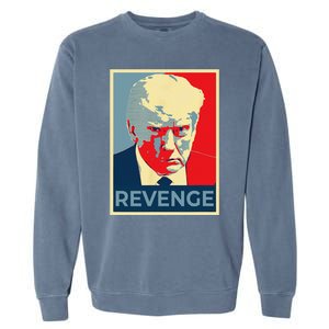 Funny Free Donald Trump Mug Shot Republican Revenge MAGA 2024 Garment-Dyed Sweatshirt