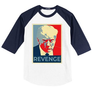 Funny Free Donald Trump Mug Shot Republican Revenge MAGA 2024 Baseball Sleeve Shirt