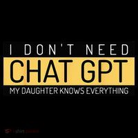 Funny Fathers Day Nerd Gift From Daughter To Dad Chat GPT 16 in Basic Backpack