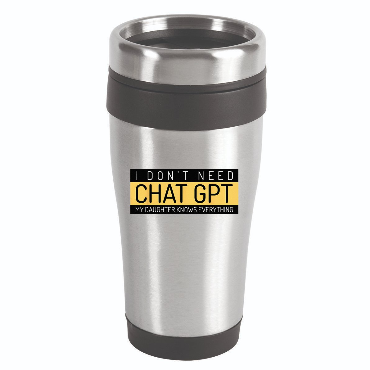 Funny Fathers Day Nerd Gift From Daughter To Dad Chat GPT 16oz Travel Tumbler