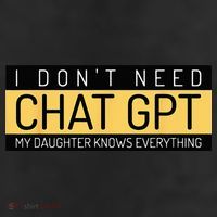 Funny Fathers Day Nerd Gift From Daughter To Dad Chat GPT 25L Jumbo Tote