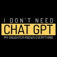 Funny Fathers Day Nerd Gift From Daughter To Dad Chat GPT Pom Pom 12in Knit Beanie