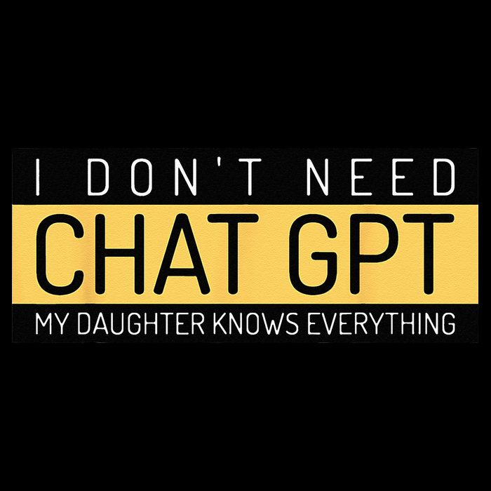 Funny Fathers Day Nerd Gift From Daughter To Dad Chat GPT Pom Pom 12in Knit Beanie