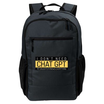 Funny Fathers Day Nerd Gift From Daughter To Dad Chat GPT Daily Commute Backpack