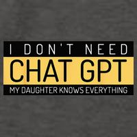Funny Fathers Day Nerd Gift From Daughter To Dad Chat GPT Vector Backpack