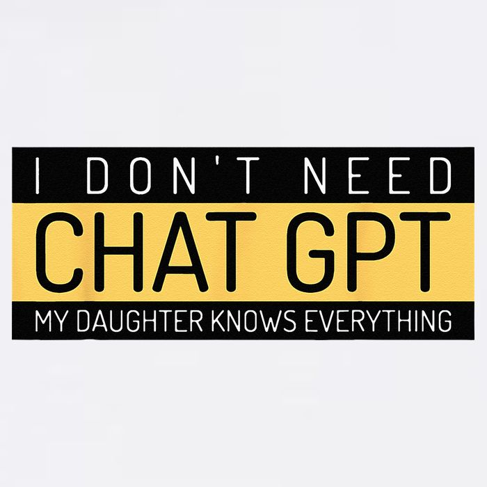 Funny Fathers Day Nerd Gift From Daughter To Dad Chat GPT Garment-Dyed Sweatshirt