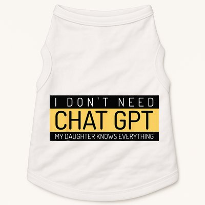 Funny Fathers Day Nerd Gift From Daughter To Dad Chat GPT Doggie Tank