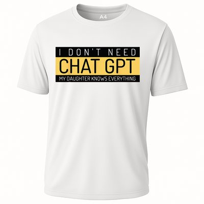 Funny Fathers Day Nerd Gift From Daughter To Dad Chat GPT Performance Shirt