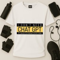 Funny Fathers Day Nerd Gift From Daughter To Dad Chat GPT Performance Shirt