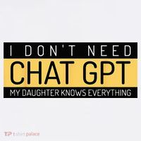 Funny Fathers Day Nerd Gift From Daughter To Dad Chat GPT Sweatshirt