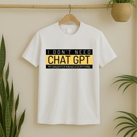 Funny Fathers Day Nerd Gift From Daughter To Dad Chat GPT T-Shirt