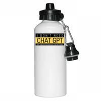 Funny Fathers Day Nerd Gift From Daughter To Dad Chat GPT Aluminum Water Bottle