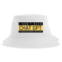 Funny Fathers Day Nerd Gift From Daughter To Dad Chat GPT Sustainable Bucket Hat