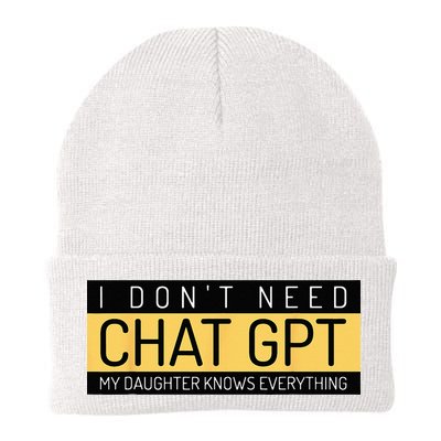 Funny Fathers Day Nerd Gift From Daughter To Dad Chat GPT Beanie