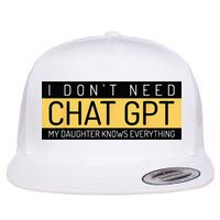 Funny Fathers Day Nerd Gift From Daughter To Dad Chat GPT Flatbill Hat