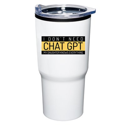 Funny Fathers Day Nerd Gift From Daughter To Dad Chat GPT Tumbler
