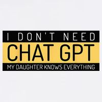 Funny Fathers Day Nerd Gift From Daughter To Dad Chat GPT Youth Performance Sprint T-Shirt