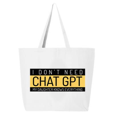 Funny Fathers Day Nerd Gift From Daughter To Dad Chat GPT 25L Jumbo Tote