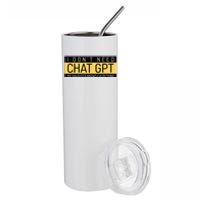 Funny Fathers Day Nerd Gift From Daughter To Dad Chat GPT Stainless Steel Tumbler