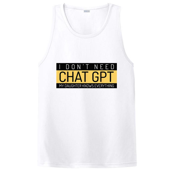 Funny Fathers Day Nerd Gift From Daughter To Dad Chat GPT PosiCharge Competitor Tank