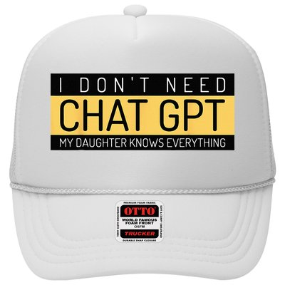 Funny Fathers Day Nerd Gift From Daughter To Dad Chat GPT Trucker Hat