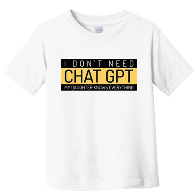 Funny Fathers Day Nerd Gift From Daughter To Dad Chat GPT Toddler T-Shirt