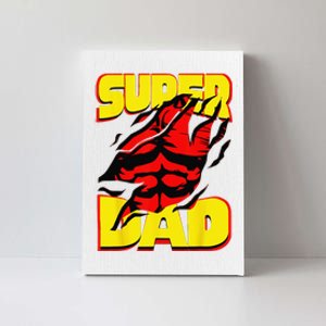 Funny Fatherss Day Dads Birthday Super Dad Hero For Dad Canvas