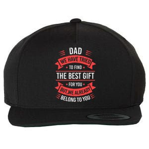 Funny Fathers Day For Dad From Daughters Fathers Day Wool Snapback Cap