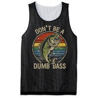 Funny Fishing Dont Be Dumb Bass Retro Vintage Fishing Mesh Reversible Basketball Jersey Tank