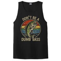 Funny Fishing Dont Be Dumb Bass Retro Vintage Fishing PosiCharge Competitor Tank