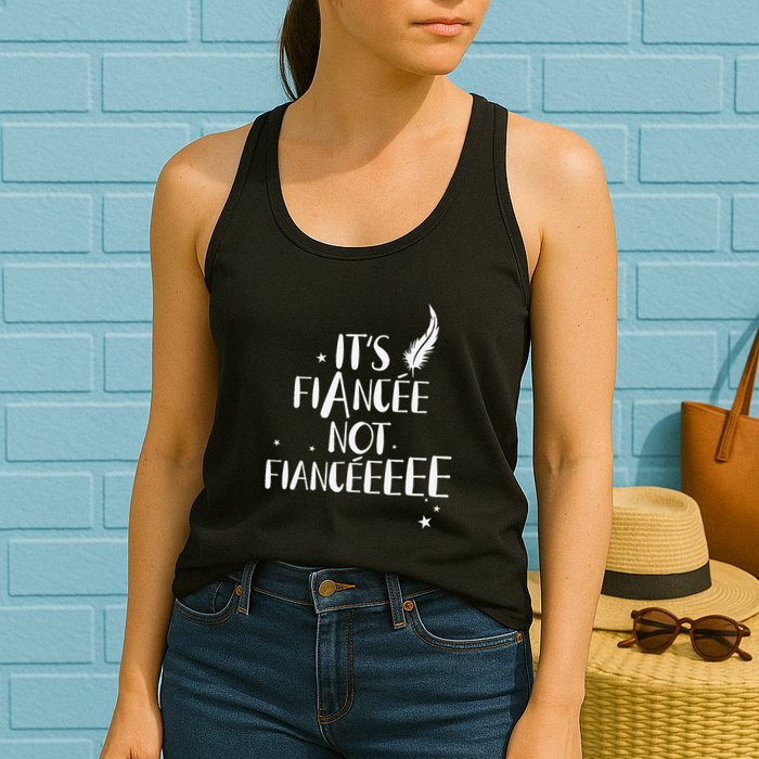 Funny FiancéE Engagement Bridal Proposal Wizard Wand Bride Womens Tank Top