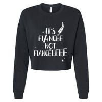 Funny FiancéE Engagement Bridal Proposal Wizard Wand Bride Cropped Pullover Crew