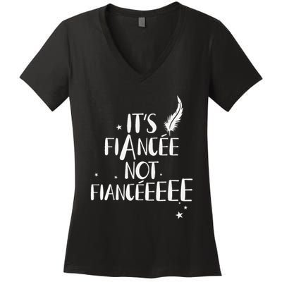 Funny FiancéE Engagement Bridal Proposal Wizard Wand Bride Women's V-Neck T-Shirt