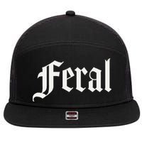 Feral 7 Panel Mesh Trucker Snapback Hat