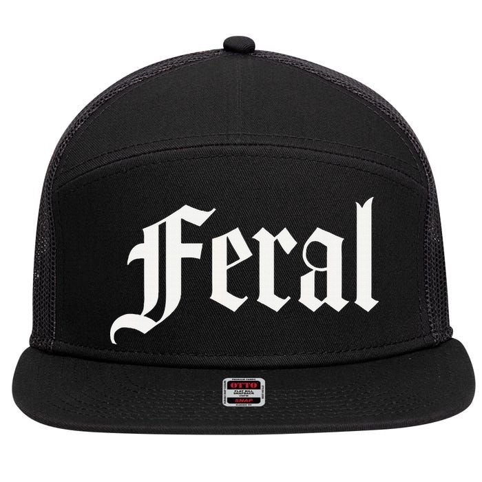 Feral 7 Panel Mesh Trucker Snapback Hat