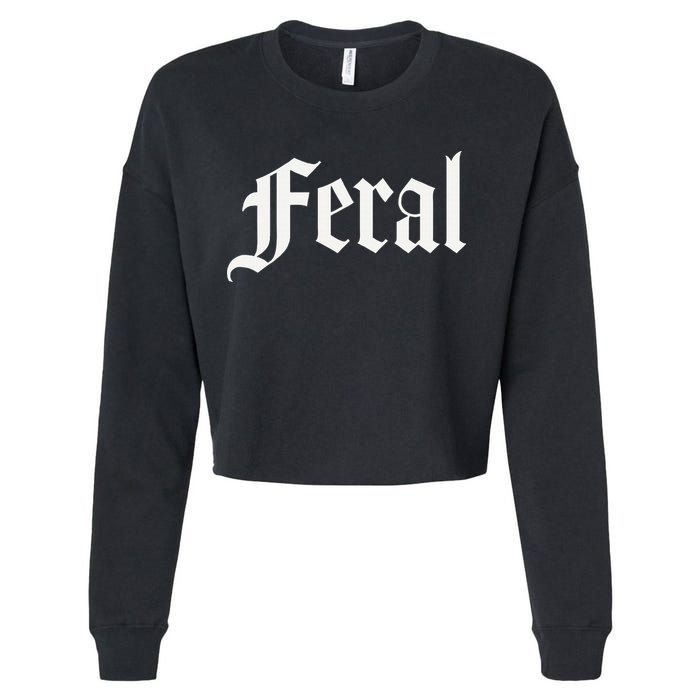 Feral Cropped Pullover Crew