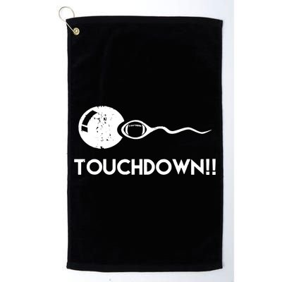 Funny Football Expectant Father Platinum Collection Golf Towel