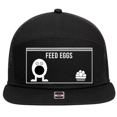 Funny Feed Eggs I Think You Should Leave Gifts For Men 7 Panel Mesh Trucker Snapback Hat