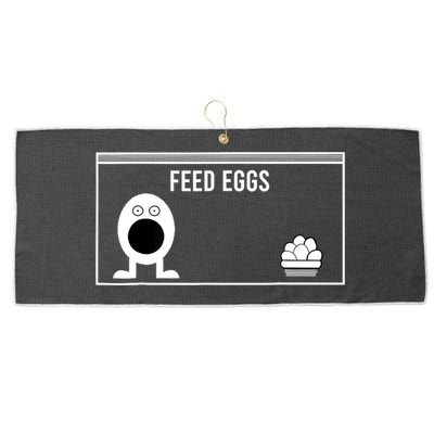Funny Feed Eggs I Think You Should Leave Gifts For Men Large Microfiber Waffle Golf Towel