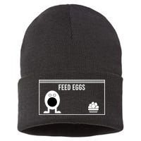 Funny Feed Eggs I Think You Should Leave Gifts For Men Sustainable Knit Beanie