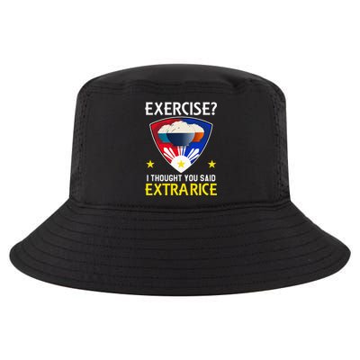 Filipino Food Extra Rice Exercise Philippine Funny Pinoy Cool Comfort Performance Bucket Hat