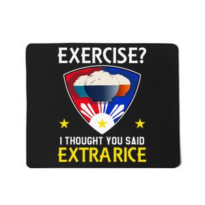 Filipino Food Extra Rice Exercise Philippine Funny Pinoy Mousepad