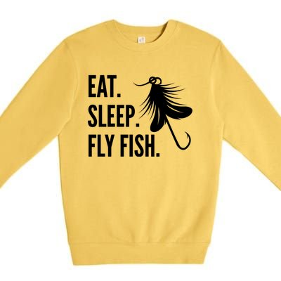 Fly Fishing Eat Sleep Fly Fish Gift Premium Crewneck Sweatshirt