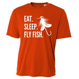 Fly Fishing Eat Sleep Fly Fish Gift Cooling Performance Crew T-Shirt