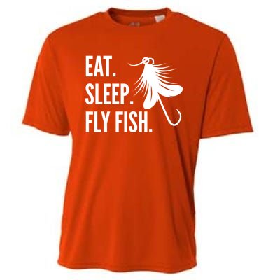 Fly Fishing Eat Sleep Fly Fish Gift Cooling Performance Crew T-Shirt